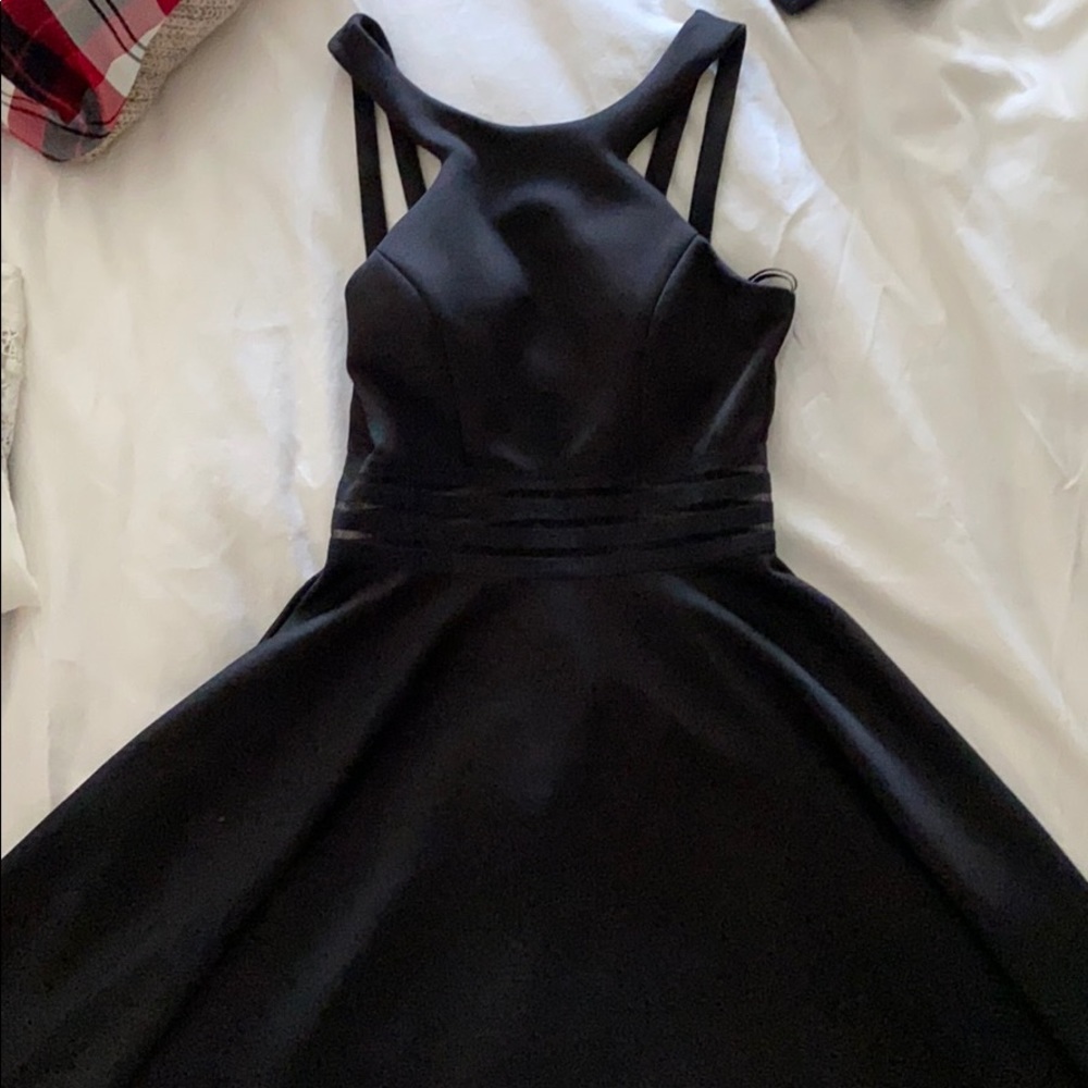 Black halter dress
